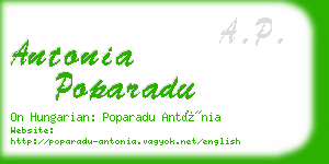 antonia poparadu business card
